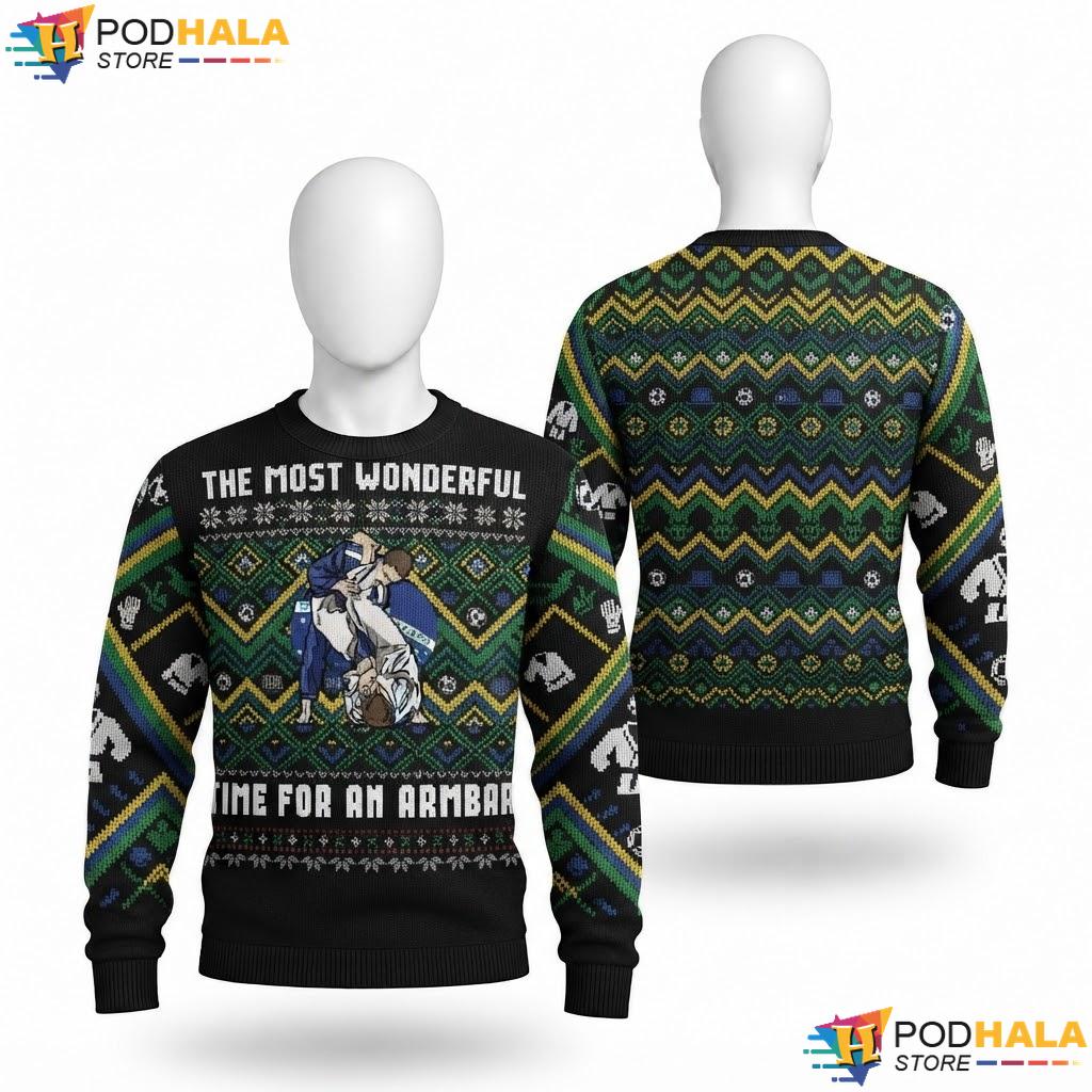 Brazilian Jiu Jitsu Armbar Ugly Christmas Sweater Funny BJJ Top