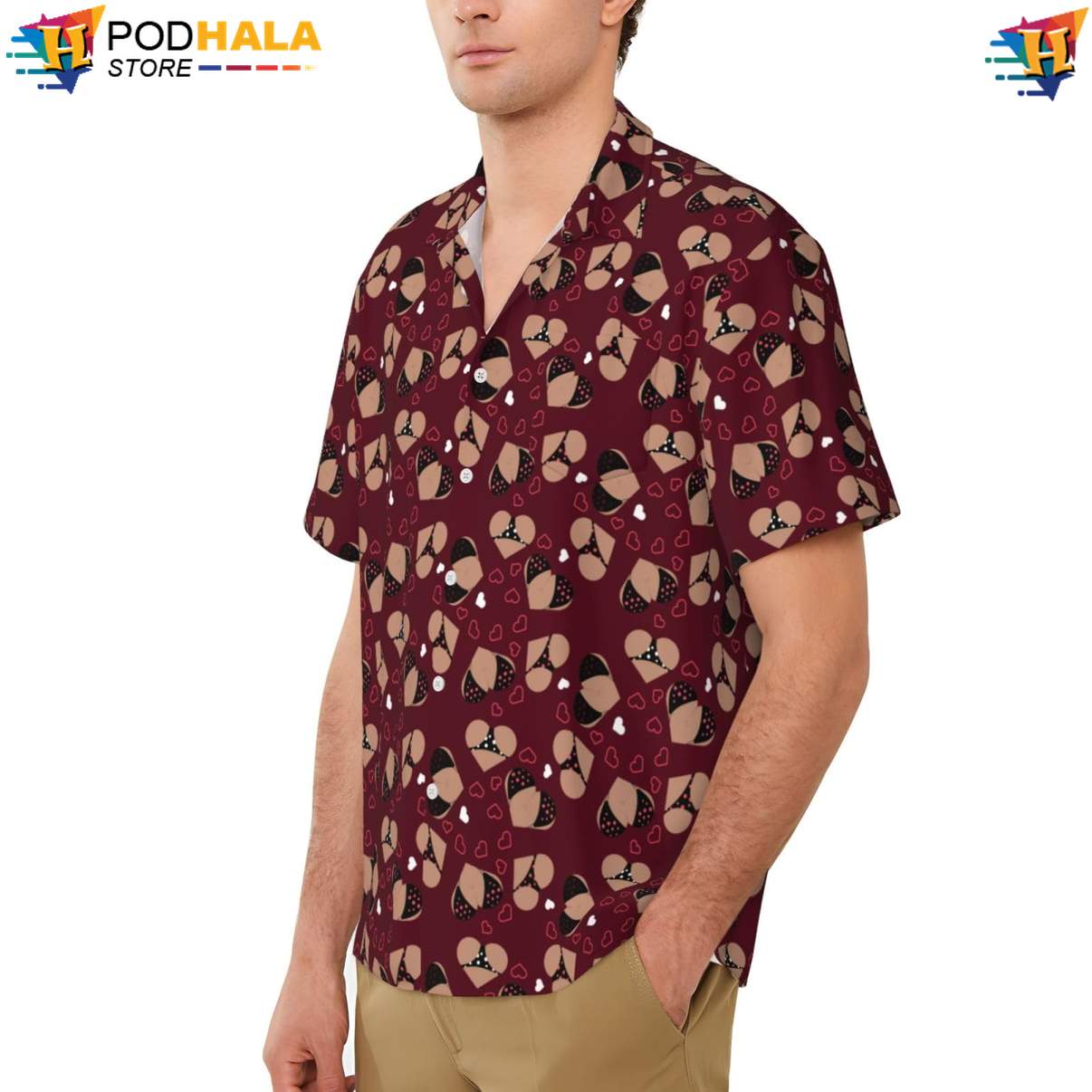 Breast Asses Aloha Shirt Crazy Funny Mens Short Sleeve Beach Apparel Breast Asses Aloha Shirt Crazy Funny Mens Short Sleeve Beach Apparel