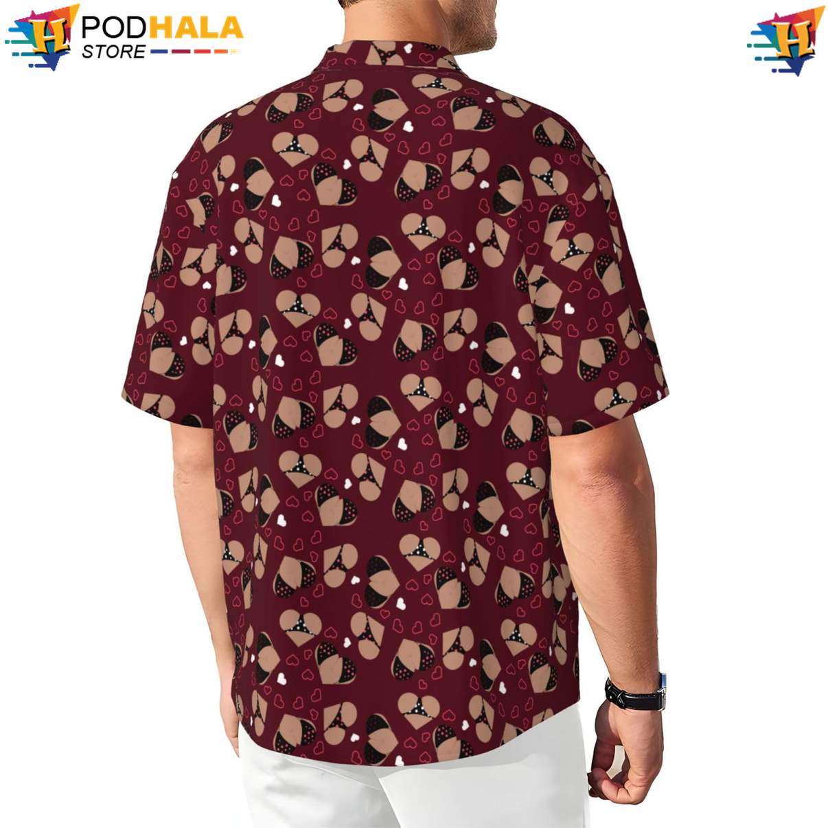 Breast Asses Short-sleeve button-up shirt Crazy Funny Mens Short Sleeve Beach Apparel Breast Asses Short-sleeve button-up shirt Crazy Funny Mens Short Sleeve Beach Apparel