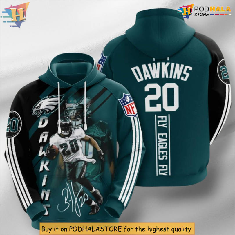 Brian Dawkins Tribute NFL Philadelphia Eagles Hoodie Player Series 3D