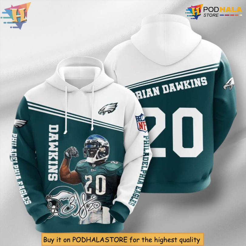 Brian Dawkins Tribute USA Edition Philadelphia Eagles Retro Hoodie 3D Gear