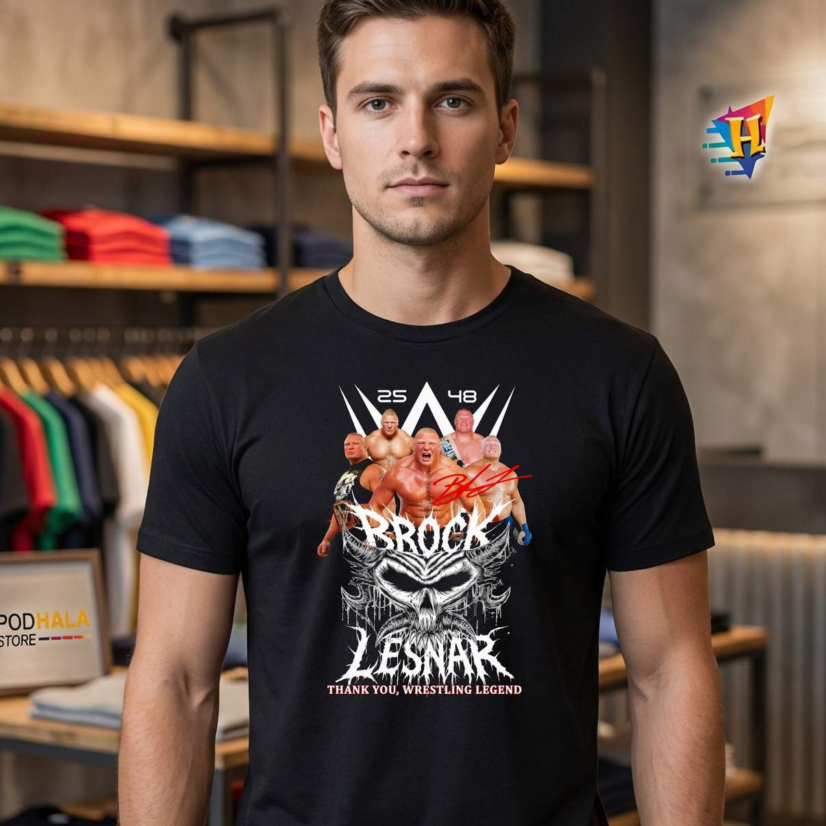 Brock Lesnar Wrestling Legend Shirt Thank You Signature Sports Fan Graphic