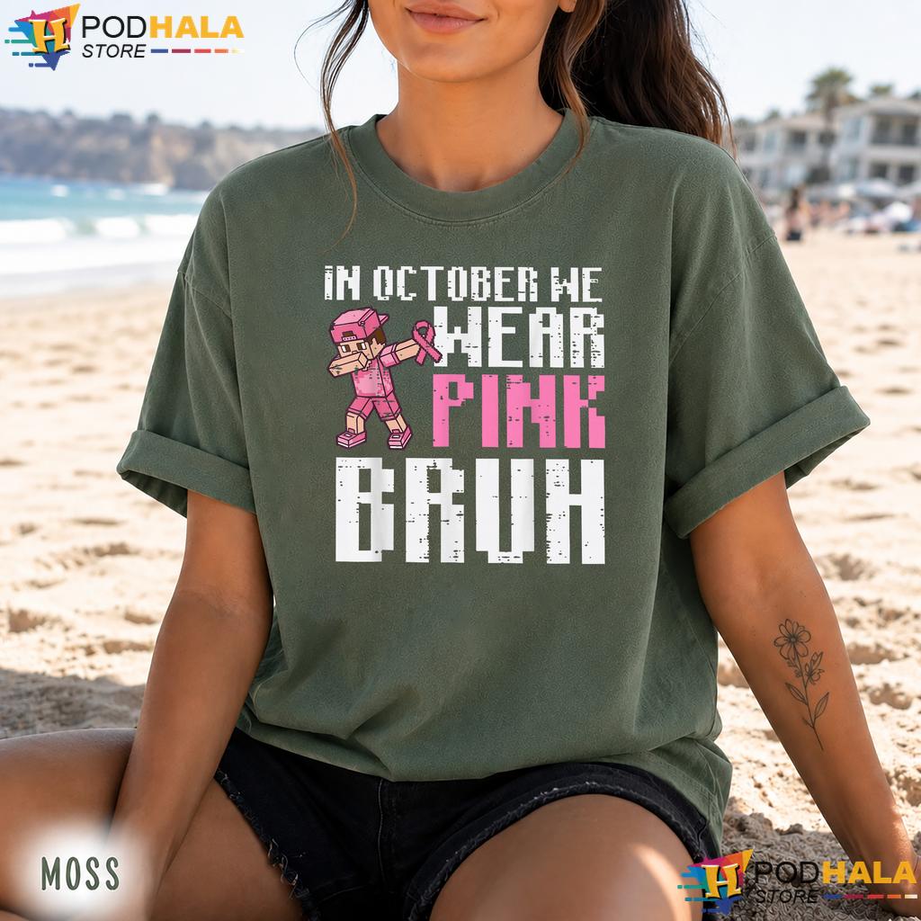 Bruh Pixel October Pink Comfort Colors Tee Breast Cancer Boys Bruh Pixel October Pink Comfort Colors Tee Breast Cancer Boys