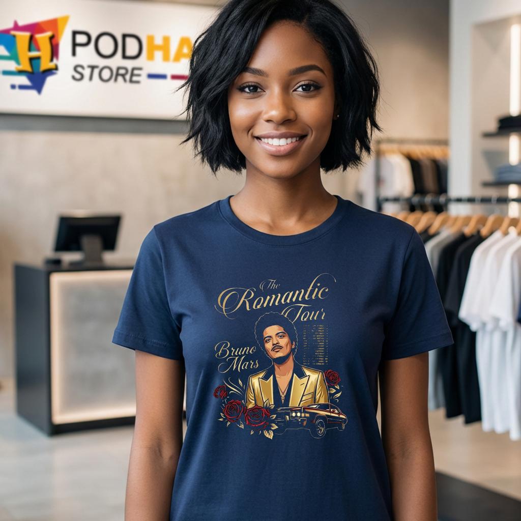 Bruno Mars Romantic Tour Tee Vintage Concert Music Fan Apparel Bruno Mars Romantic Tour Tee Vintage Concert Music Fan Apparel