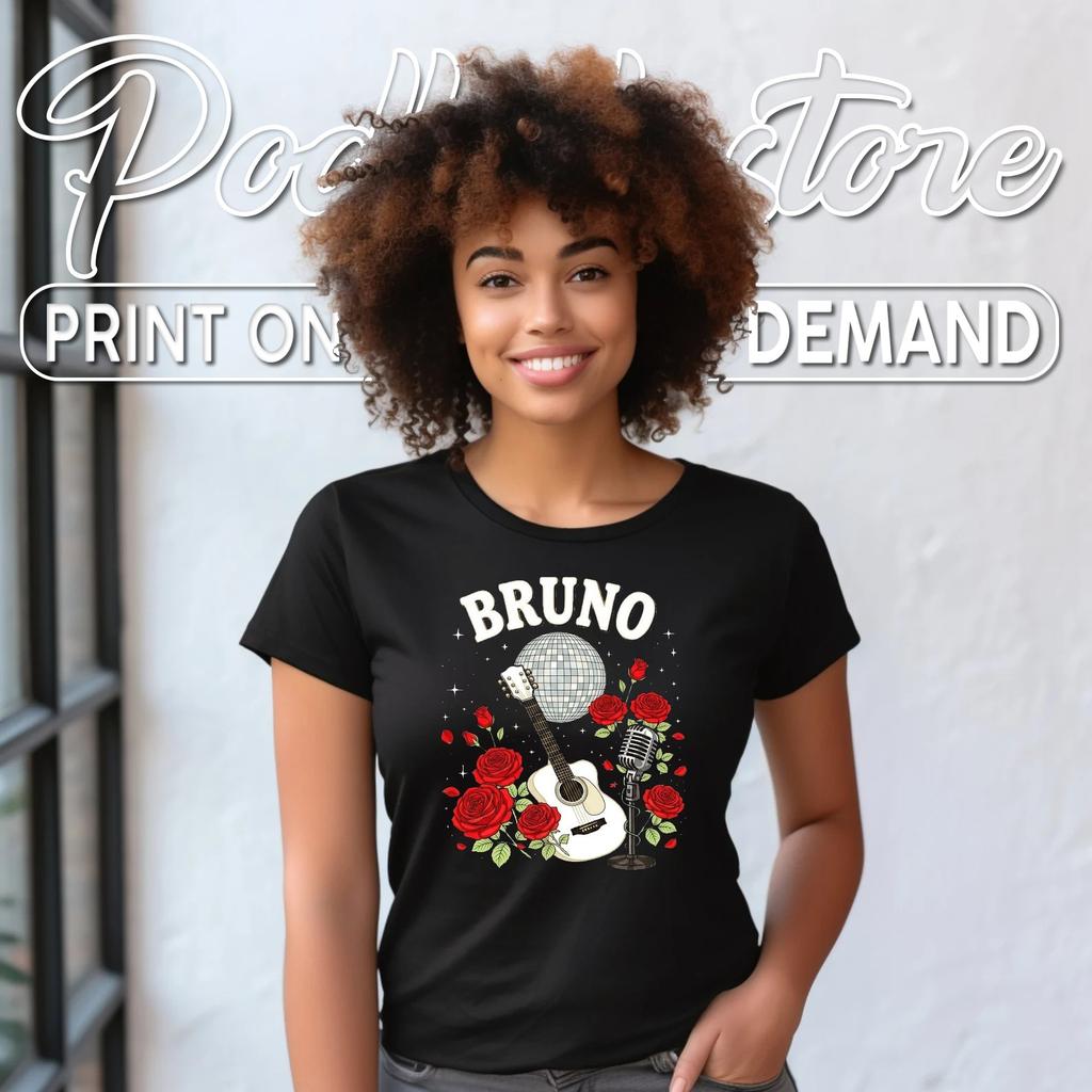 Bruno Romantic Tour Concert T-Shirt Vintage Music Lover Graphic Gift