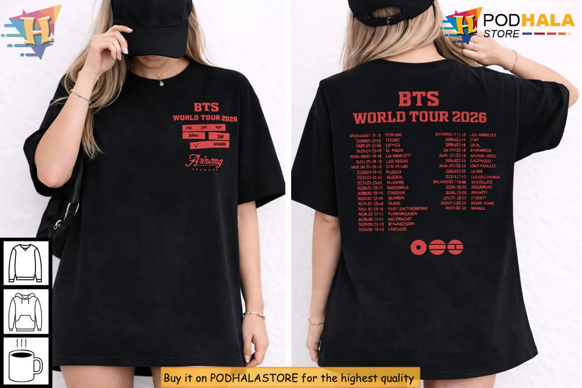 BTS Kpop World Tour Global Pop Group Gear Shirt K-Pop Fan Merchandise