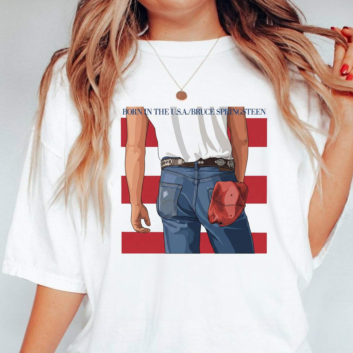 BTS V Taehyung Born In USA T-Shirt KPop Music Concert Fan Graphic For Womens BTS V Taehyung Born In USA T-Shirt KPop Music Concert Fan Graphic For Womens