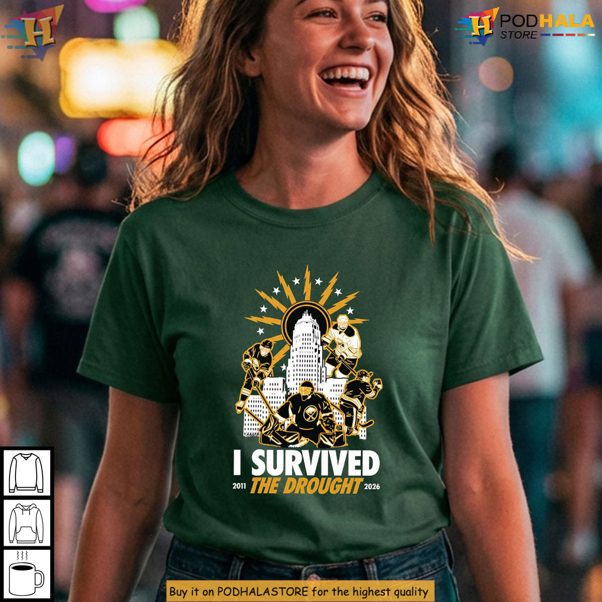 Buffalo Sabres 2011-2026 I Survived The Drought NHL Hockey Sports Fan T-Shirt