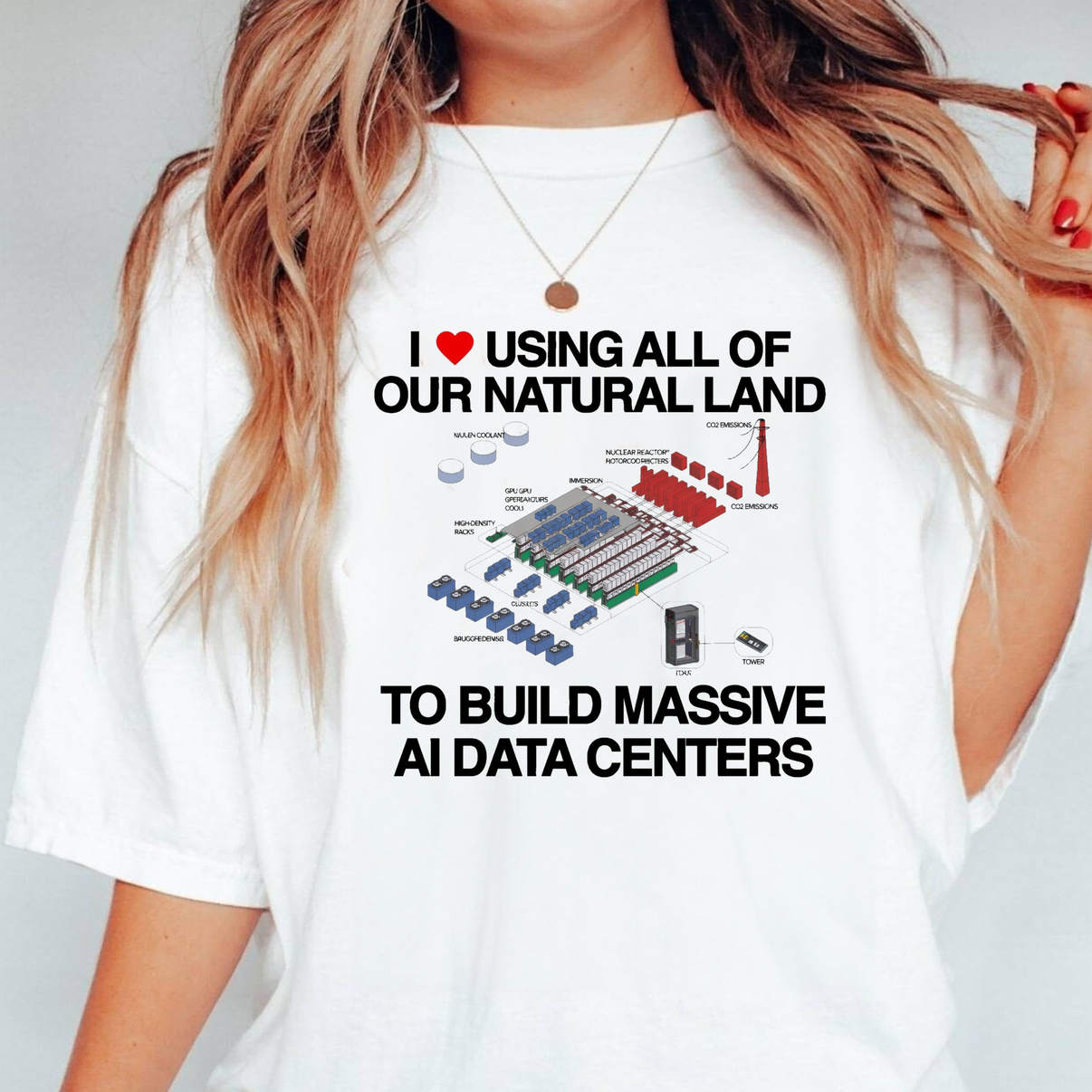 Build Massive AI Data Centers Shirt I Love Using Natural Land Graphic For Men