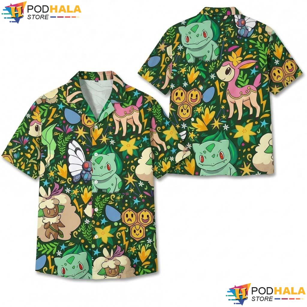 Bulbasaur Flora Halloween Hawaiian Shirt Tropical Summer Beach Outfit