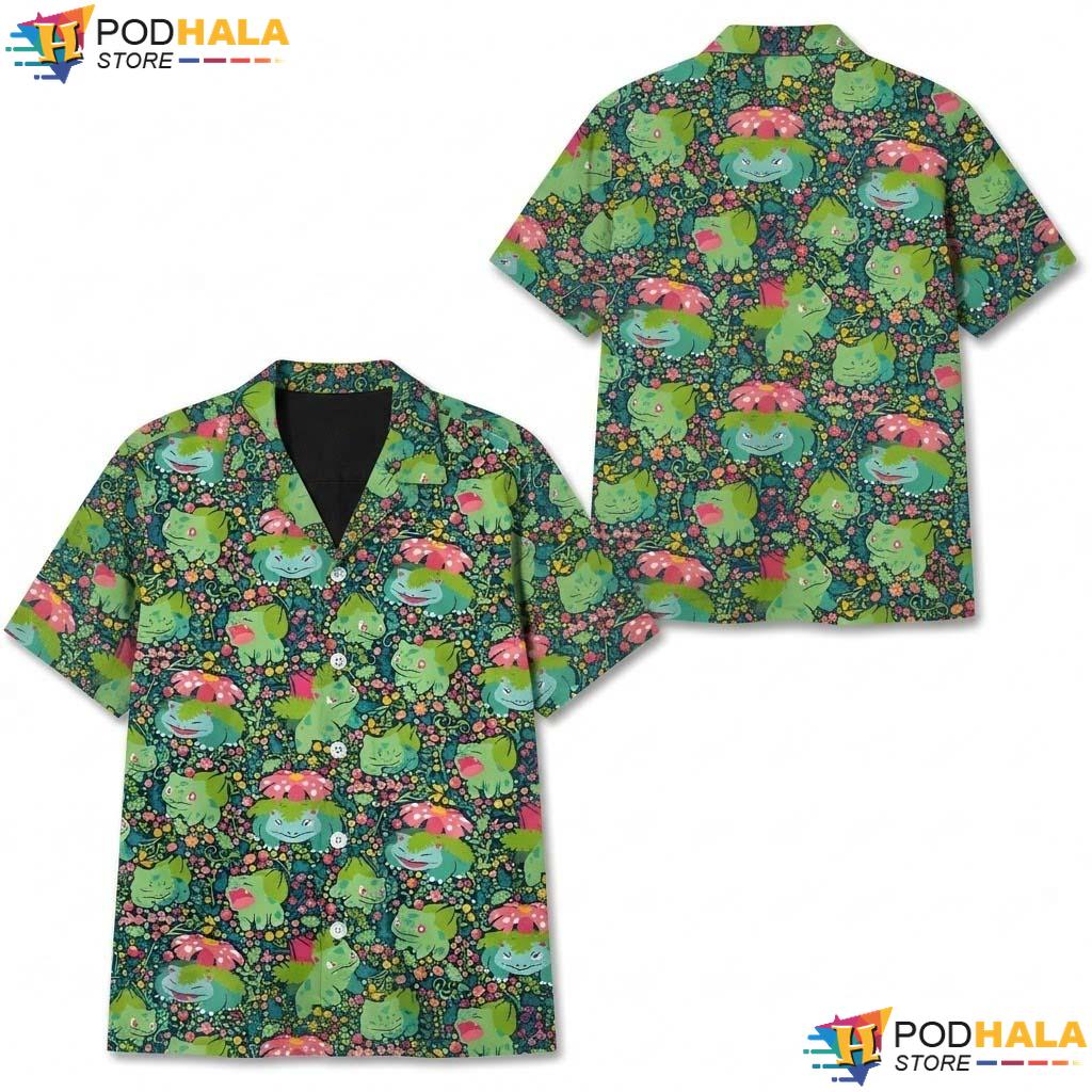 Bulbasaur Venusaur Halloween Hawaiian Shirt Tropical Forest Beach Outfit