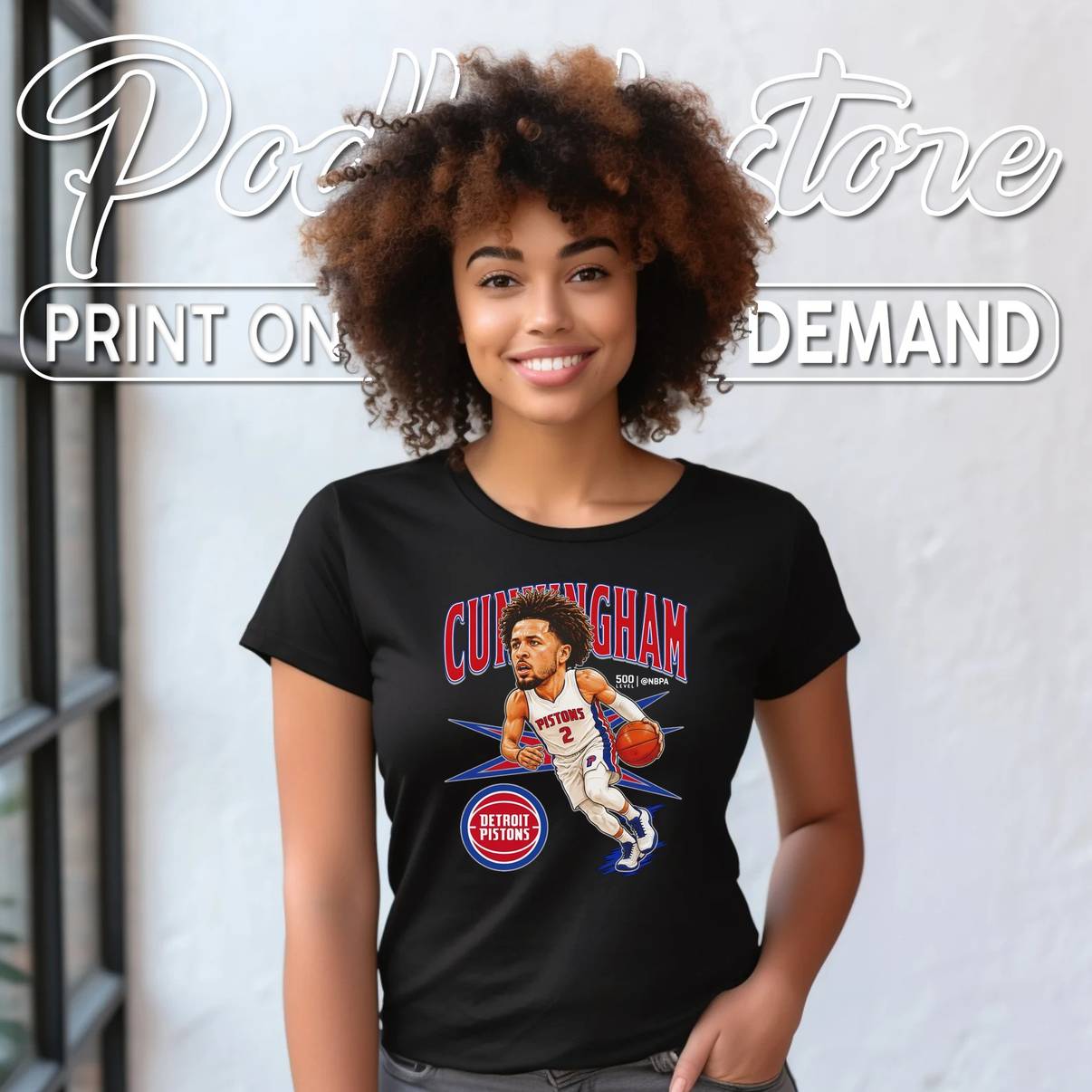 Cade Cunningham Big Head Fan Shirt Detroit Pistons Basketball Graphic Design Men