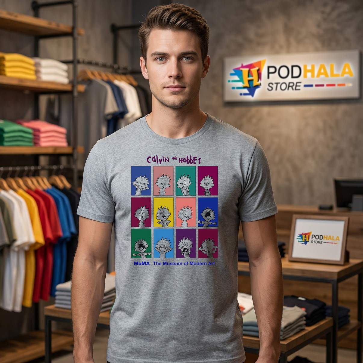 Calvin And Hobbes Moma Shirt The Museum Of Modern Art Funny Comic Graphic