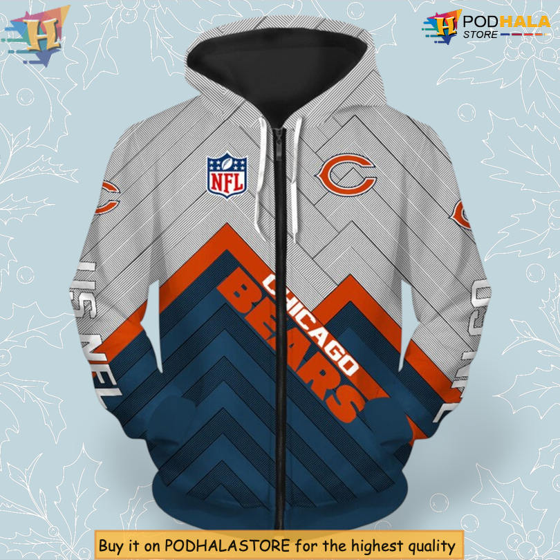 Camo Edition Personalized Custom Chicago Bears Hoodie Name and Number