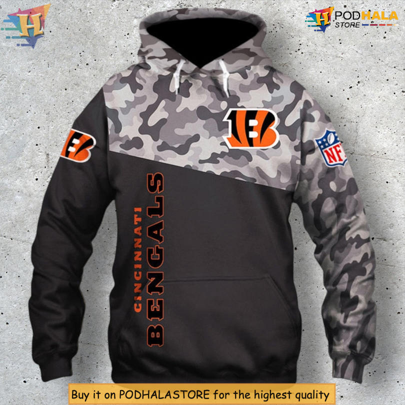 Camo Long Sleeve Mens Edition Cincinnati Bengals Sweatshirt Hoodie 3D Gifts