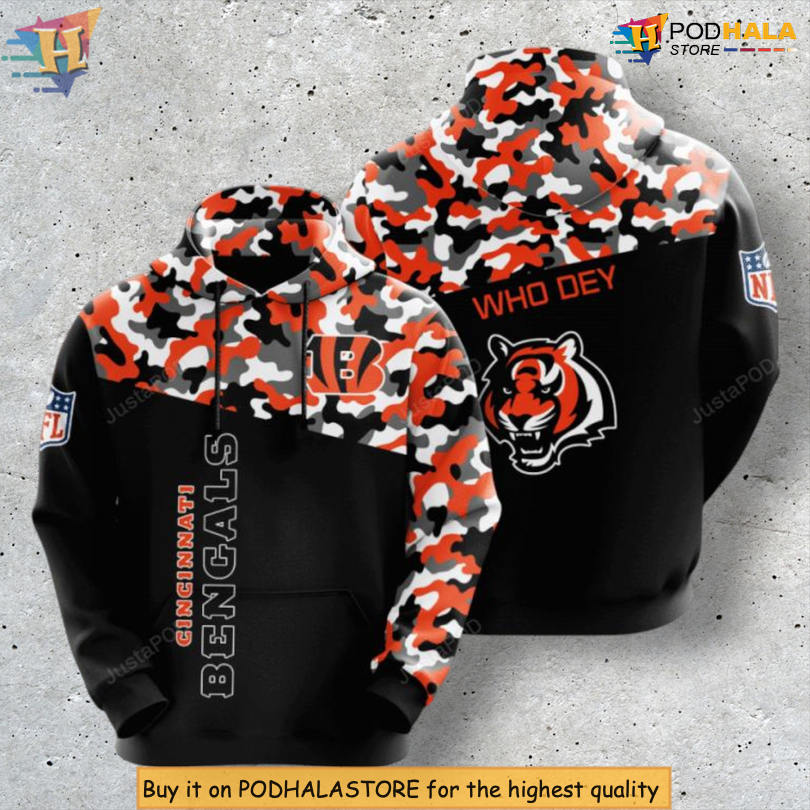 Camo Style Edition Cincinnati Bengals Christmas Hoodie 3D Custom Gear