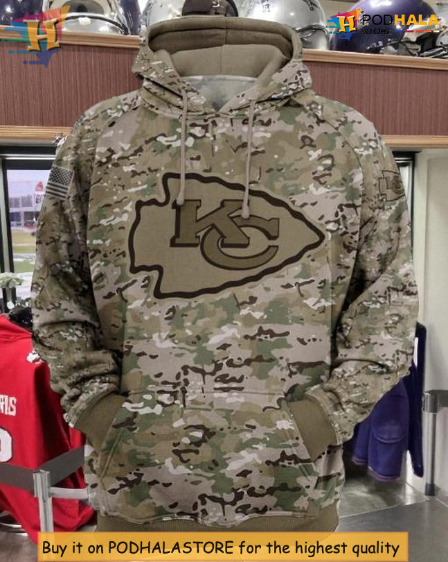Camo Style Kansas City Chief Hoodie, 3D Mens And Womens Zip Up Apparel