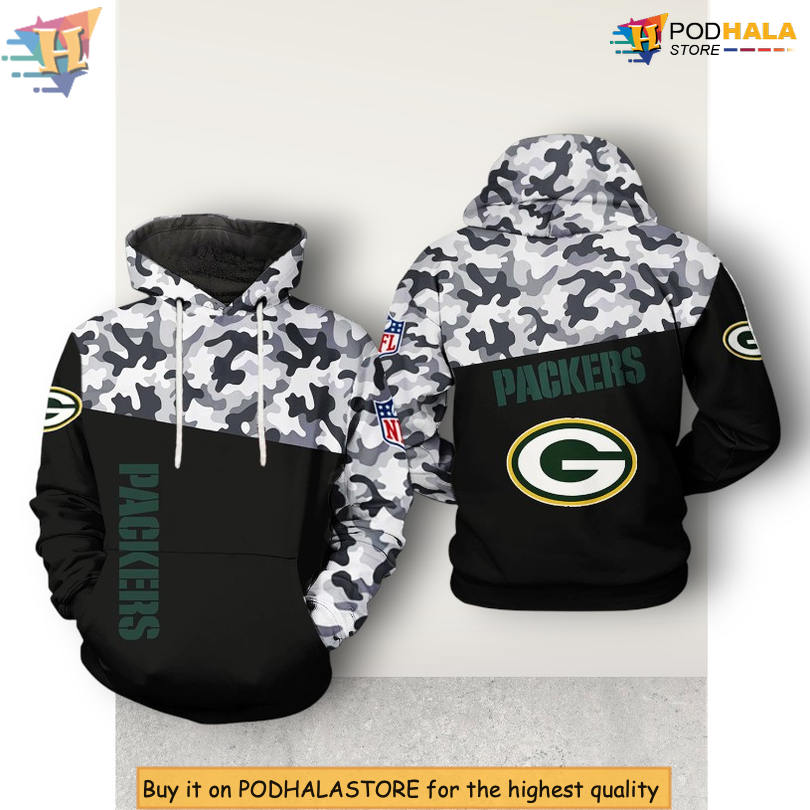 Camo Veteran Edition Green Bay Packers Hoodie 3D All Over Print NFL 3D