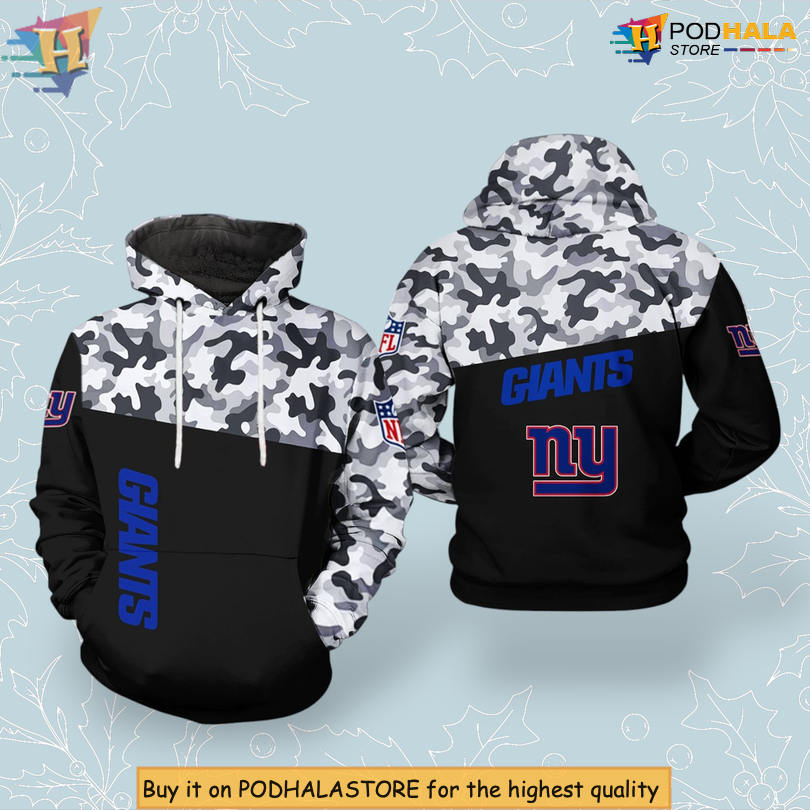 Camo Veteran Tribute New York Giants Zip Up Hoodie Custom Print Design