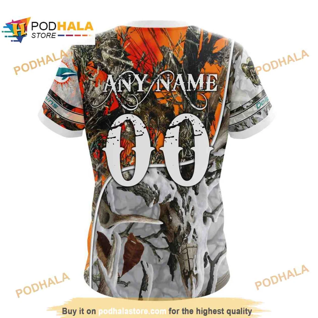 Camouflage Miami Dolphins Hunting 3D Print Hoodie With Outdoor Sports Design Camouflage Miami Dolphins Hunting 3D Print Hoodie With Outdoor Sports Design