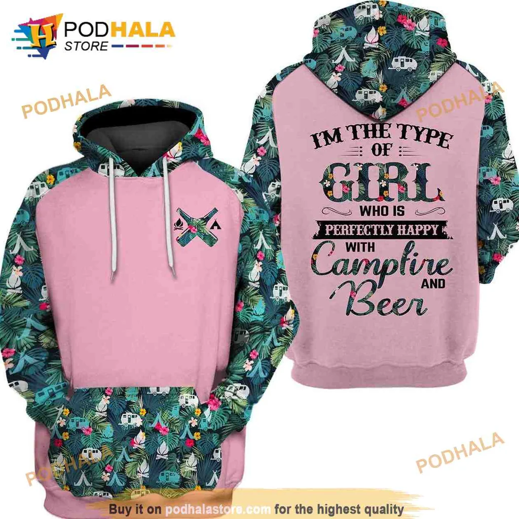 Campfire Beer Lover 3d Hoodie, Perfectly Happy Outdoor Design