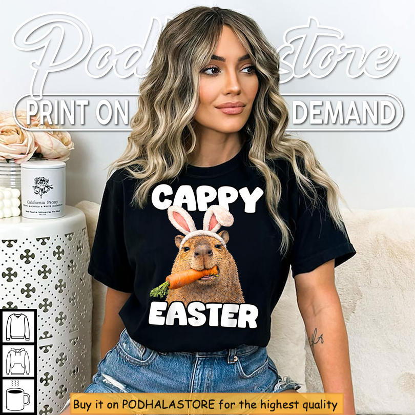 Capybara Bunny Meme Gift Easter Shirts For Adults Funny Easter Graphic Tee Capybara Bunny Meme Gift Easter Shirts For Adults Funny Easter Graphic Tee