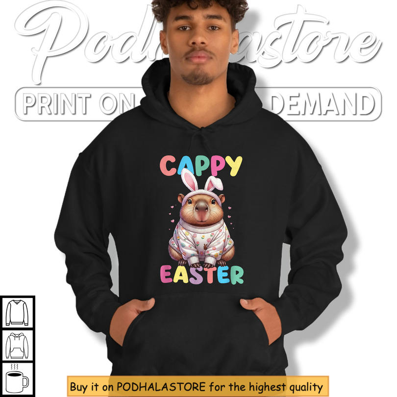 Capybara Meme Bunny Graphic Funny Easter Shirts Funny Animal Easter Gift