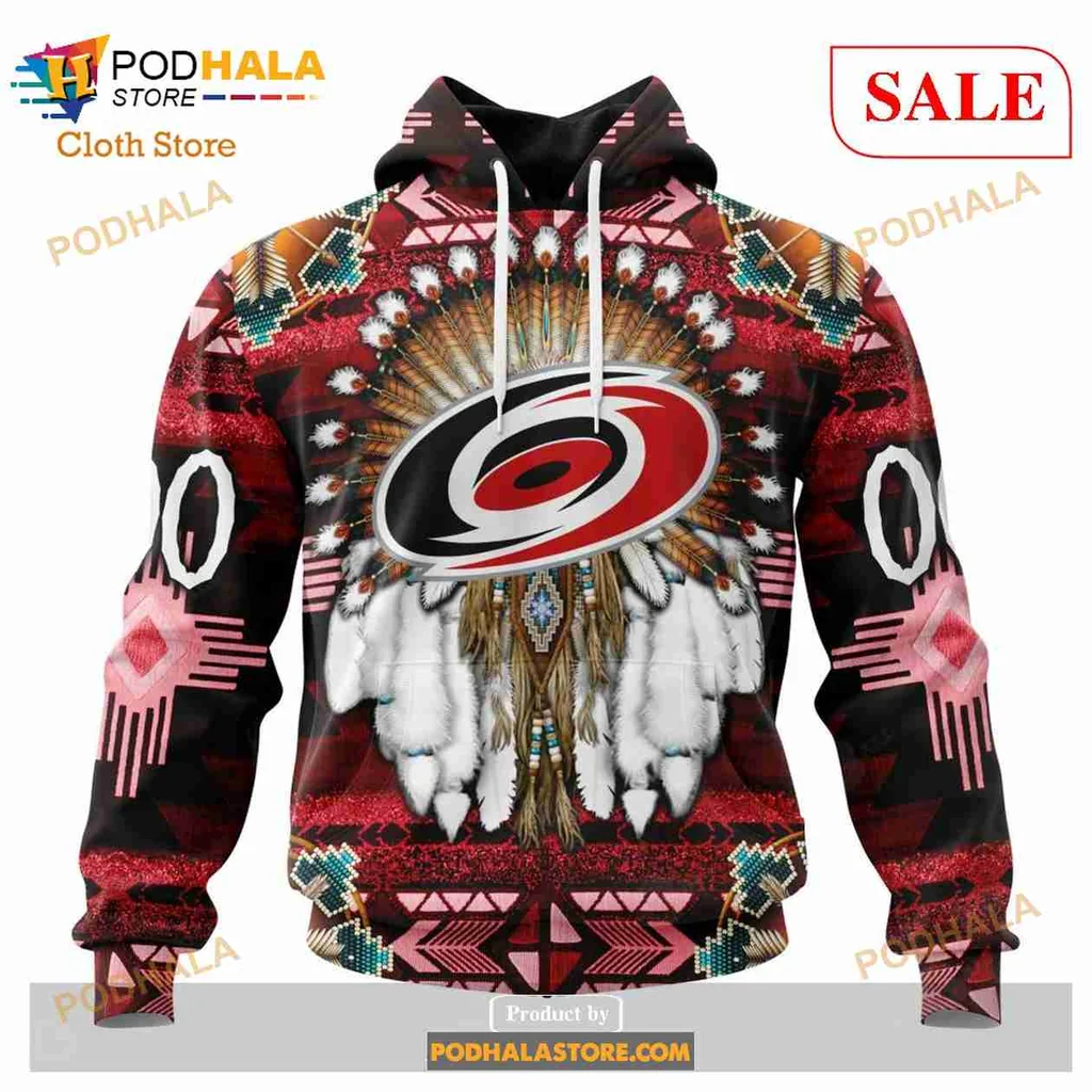 Carolina Hurricanes Native American Hoodie With Vibrant Logo Design