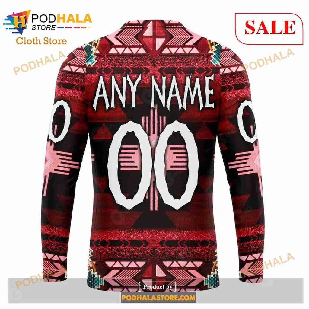 Carolina Hurricanes Native American Hoodie With Vibrant Logo Design - Product View 5 Carolina Hurricanes Native American Hoodie With Vibrant Logo Design - Product View 5