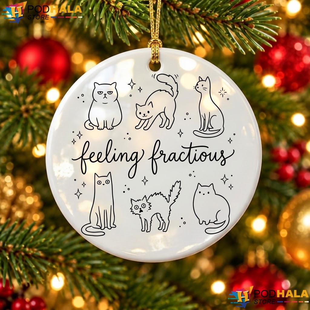Cat Veterinarian Vet Tech Christmas Ornament Feeling Fractious Holiday