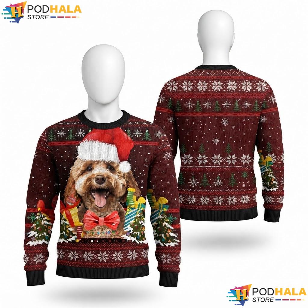 Cavapoo Dog Lover Ugly Christmas Sweater Funny Womens Holiday Top