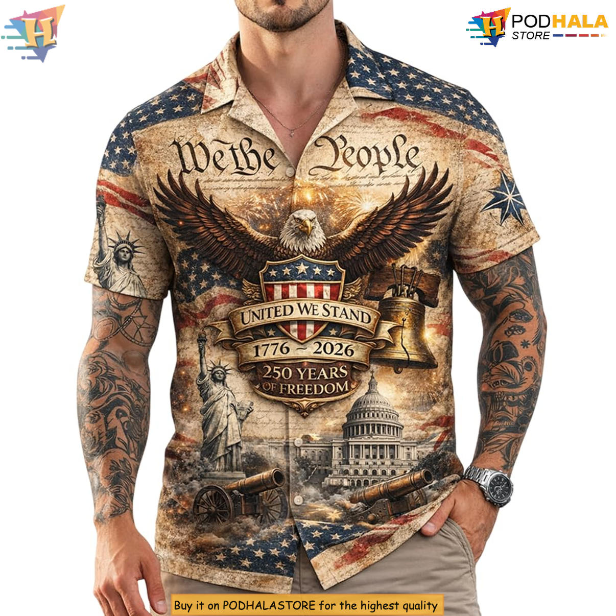Celebration USA Independence Hawaiian Shirt 2026 America 250th Fan Apparel