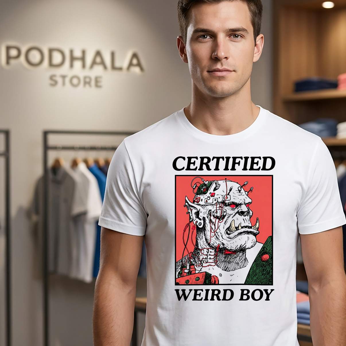 Certified Weirdboy Goblins Shirt Greenskins Funny Fantasy Graphic For Mens