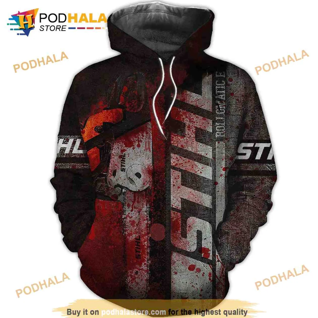 Chainsaw Stihl Brand 3d Hoodie For Halloween Enthusiasts