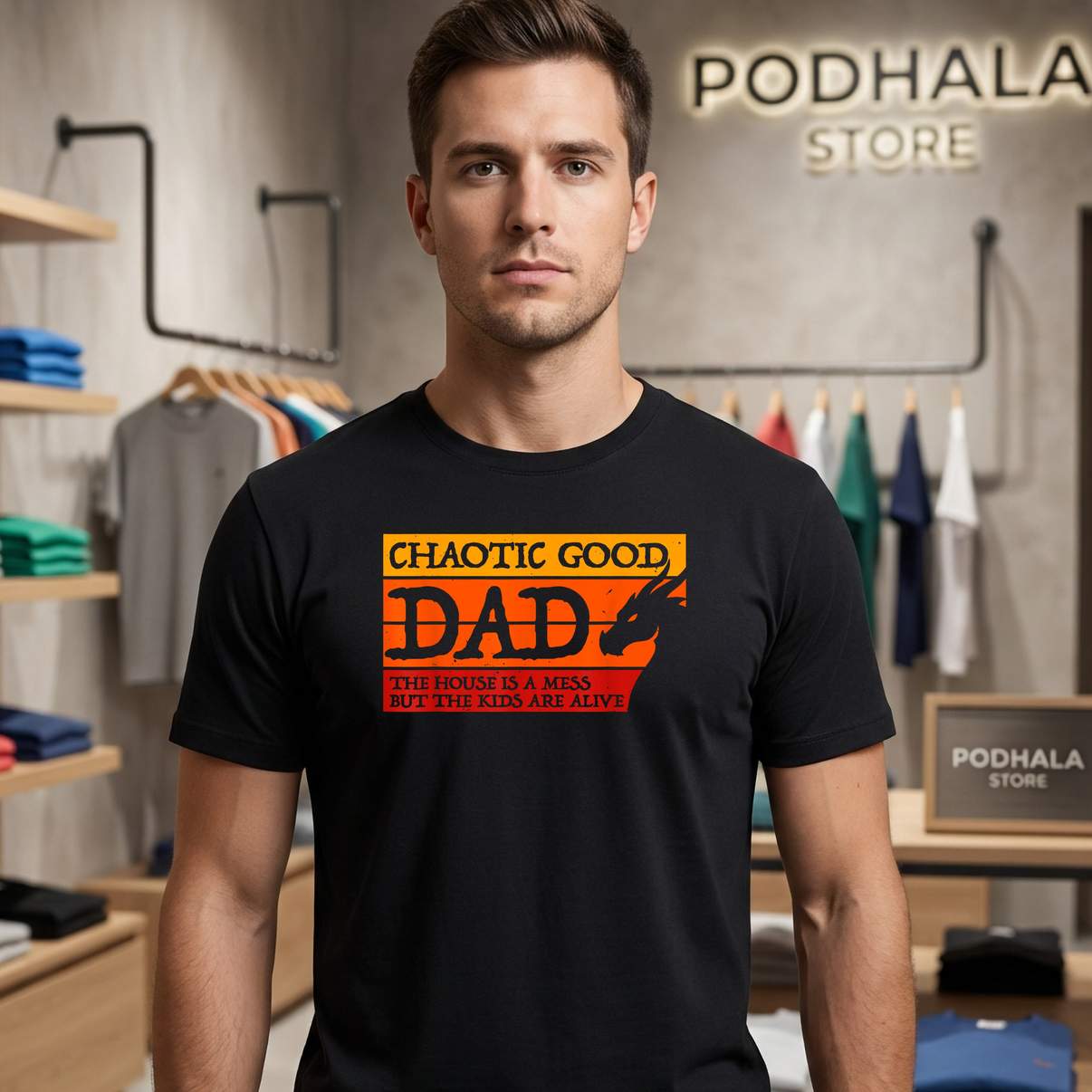 Chaotic Good Gamer Dad T-Shirt The House Is A Mess Funny Fatherhood Apparel Chaotic Good Gamer Dad T-Shirt The House Is A Mess Funny Fatherhood Apparel