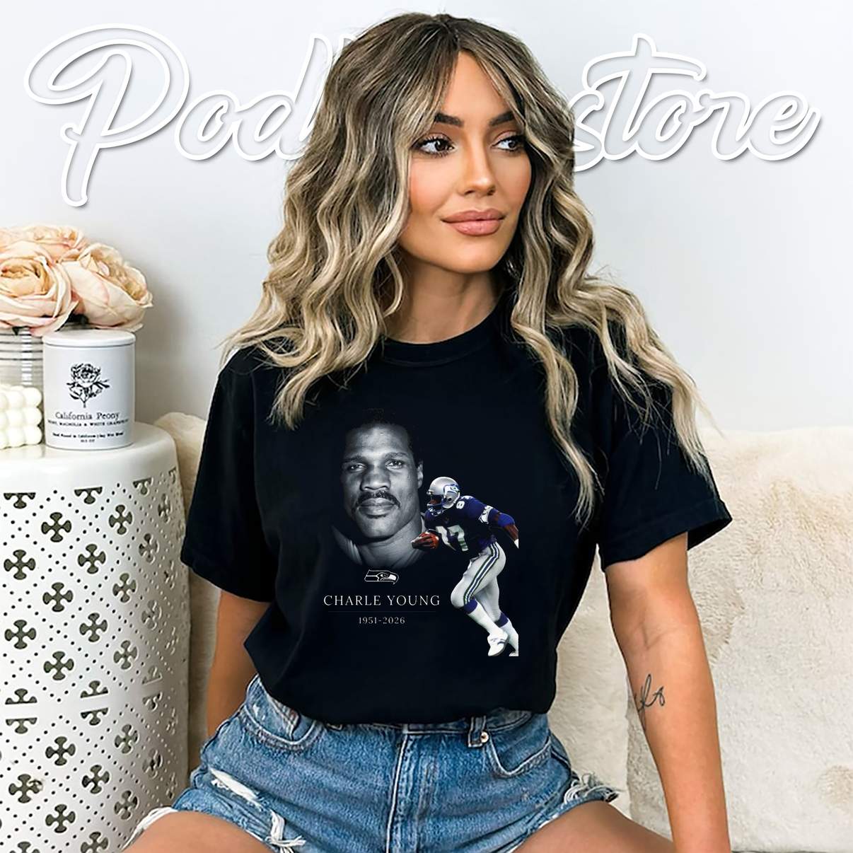 Charle Young 1951 2026 Tribute Shirt Memorial Football Fan Graphic For Mens