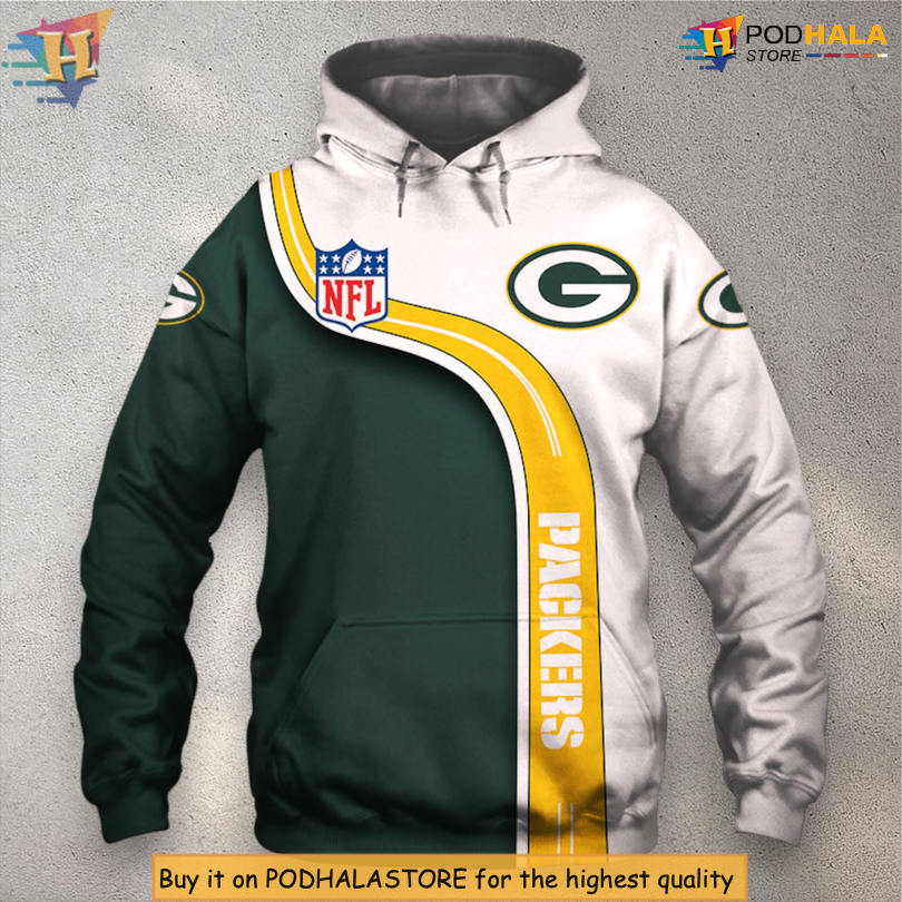 Charming Pullover Style Green Bay Packers Hoodie 3D Cute Gift For Fans