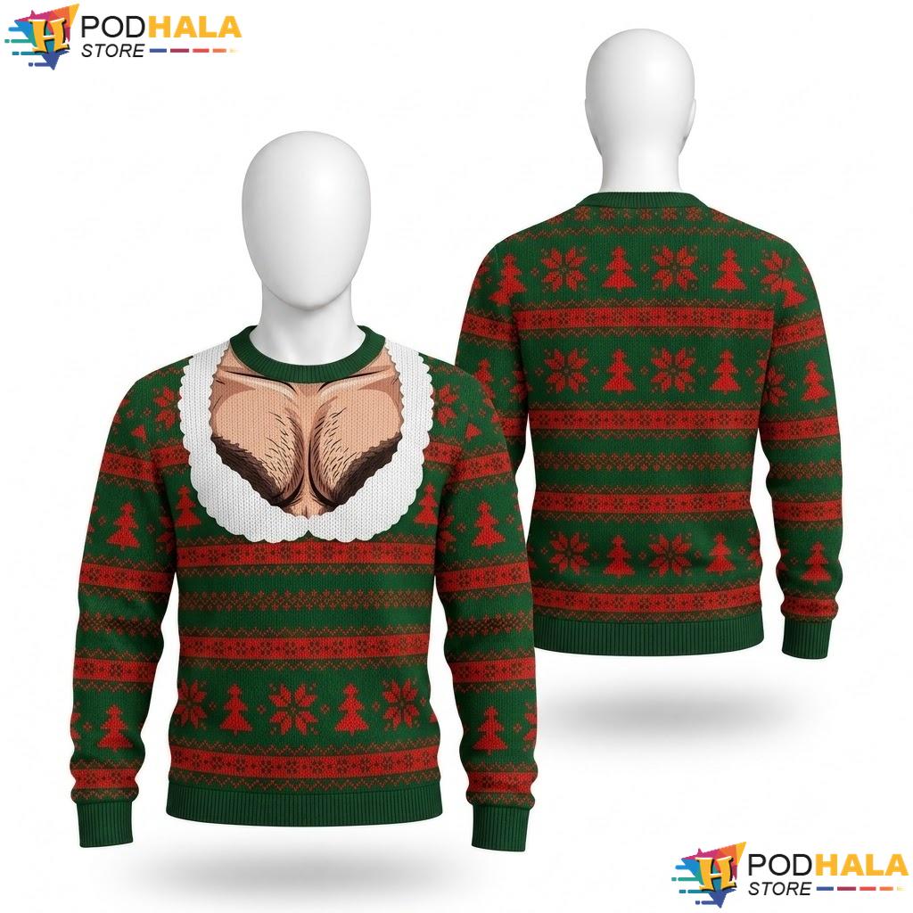Cheeky Humor Graphic Ugly Christmas Sweater Funny Xmas Mens Apparel Top