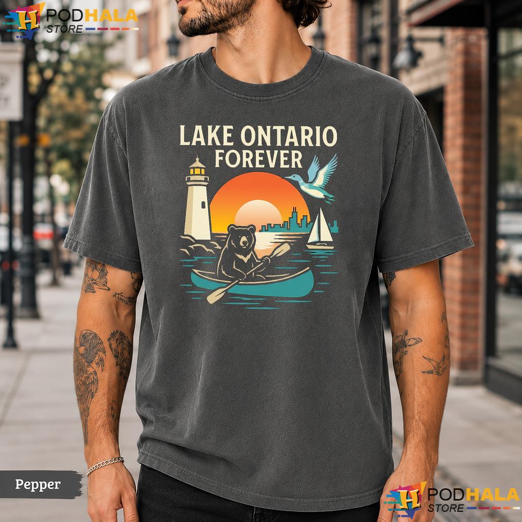 Cheerful Bear Lake Ontario Comfort Colors T-Shirt Forever Graphic Apparel