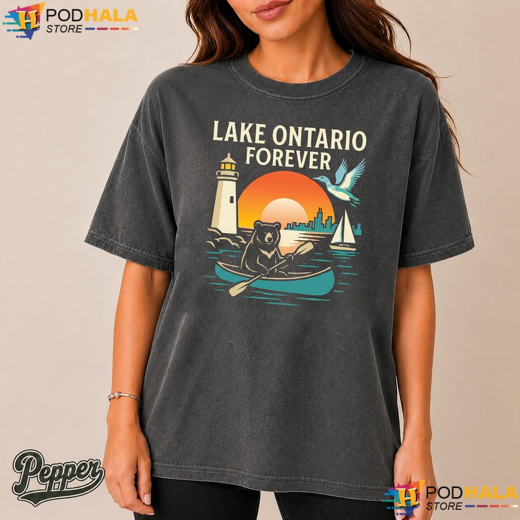 Cheerful Bear Lake Ontario Comfort Colors Tshirt Forever Graphic Apparel Cheerful Bear Lake Ontario Comfort Colors Tshirt Forever Graphic Apparel