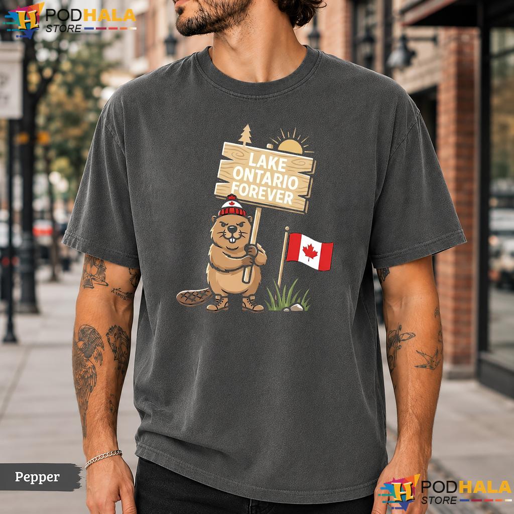 Cheerful Beaver Lake Ontario Comfort Colors T-Shirt Forever Outdoor Fun