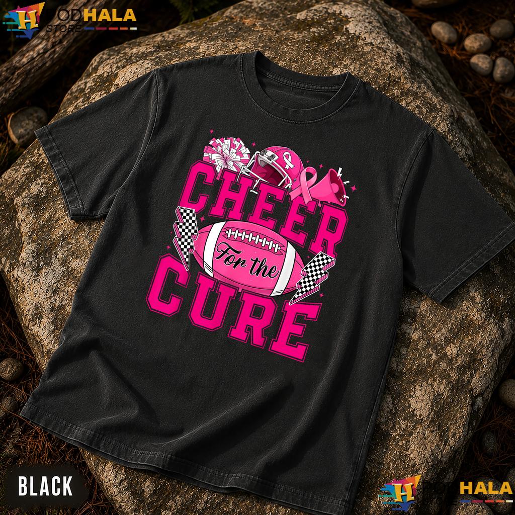 Cheerleader Cheer Cure Comfort Colors Tee Breast Cancer Awareness