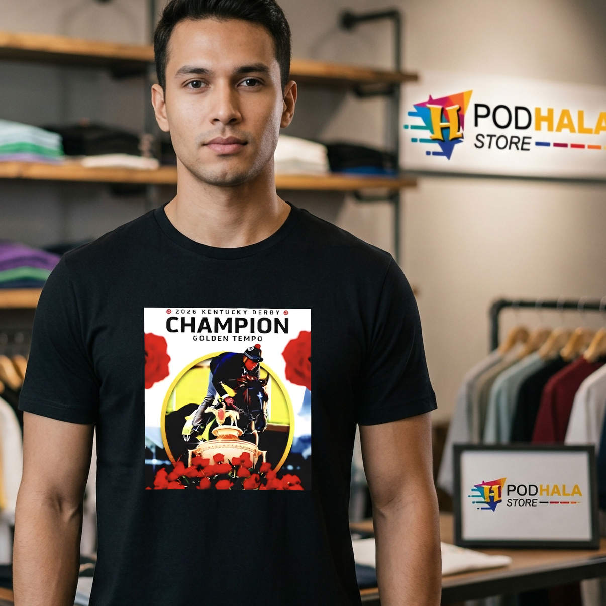 Cherie DeVaux Golden Tempo Shirt 2026 Kentucky Derby Champion Graphic Mens