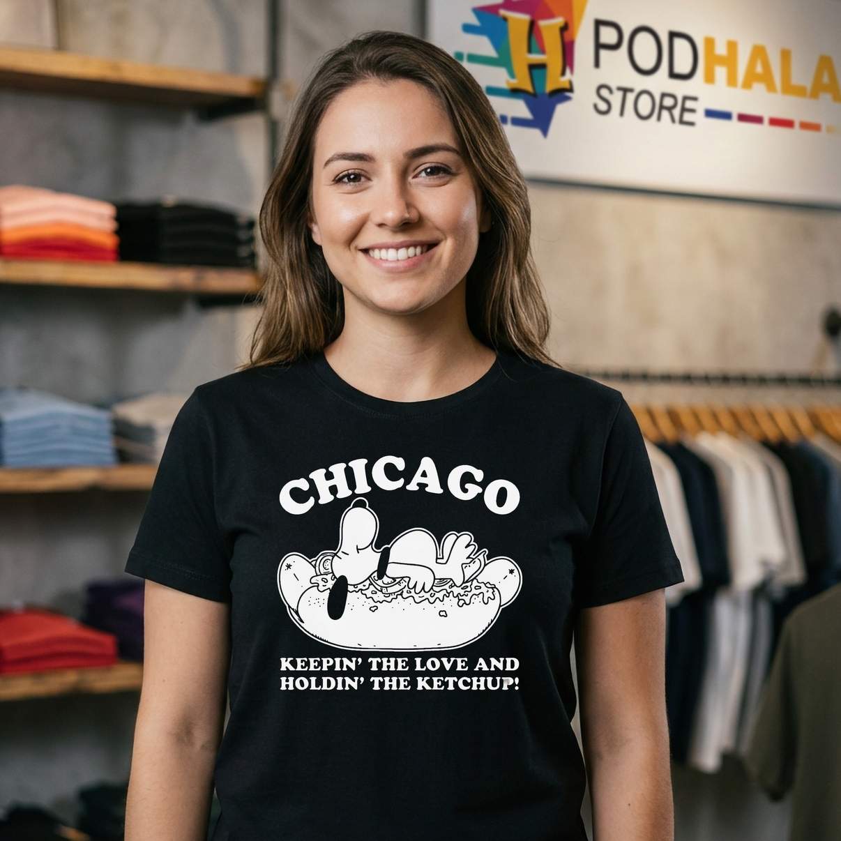 Chicago Snoopy Holdin Ketchup Shirt Keepin The Love Baseball Fan Graphic Men