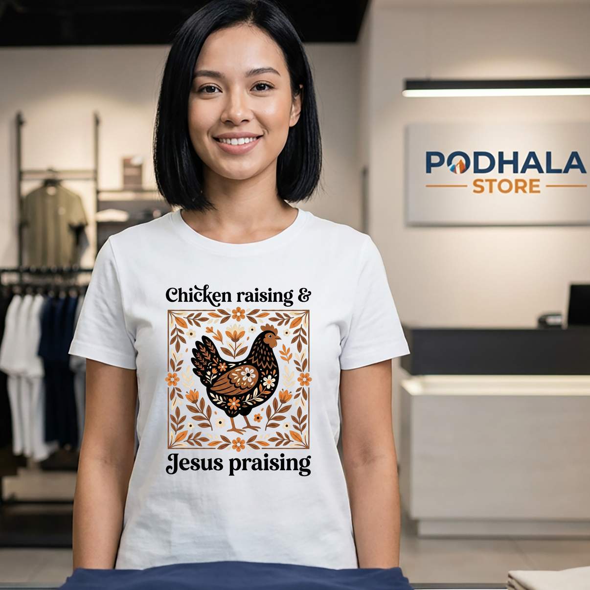 Chicken Raising Jesus Praising Shirt Vintage Christian Graphic For Mens