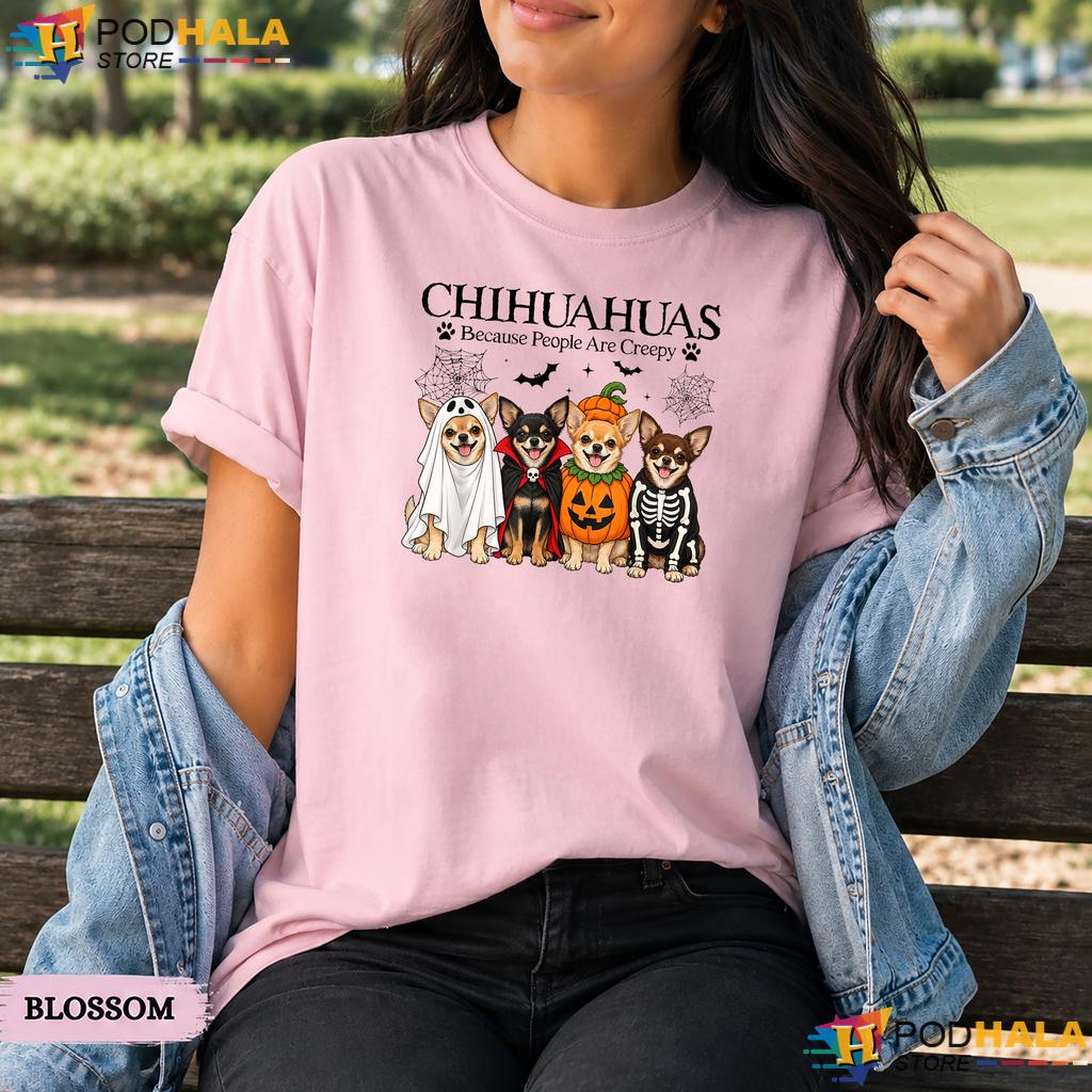 Chihuahua People Creepy Costume Comfort Colors T-Shirt Halloween Dog