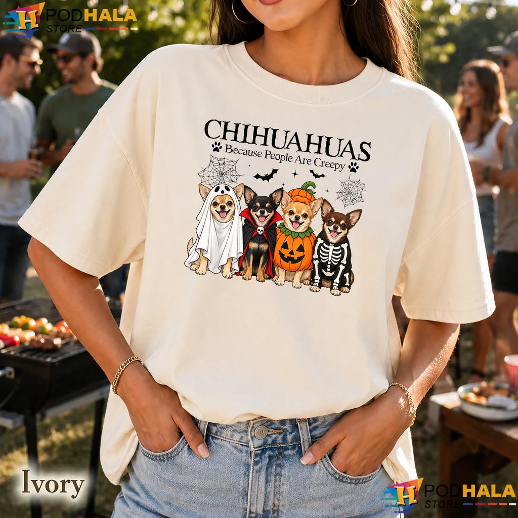 Chihuahua People Creepy Costume Comfort Colors Tshirt Halloween Dog Chihuahua People Creepy Costume Comfort Colors Tshirt Halloween Dog