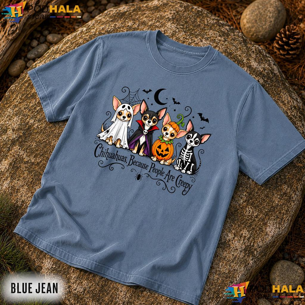 Chihuahuas People Creepy Outfit Comfort Colors T-Shirt Halloween Dog