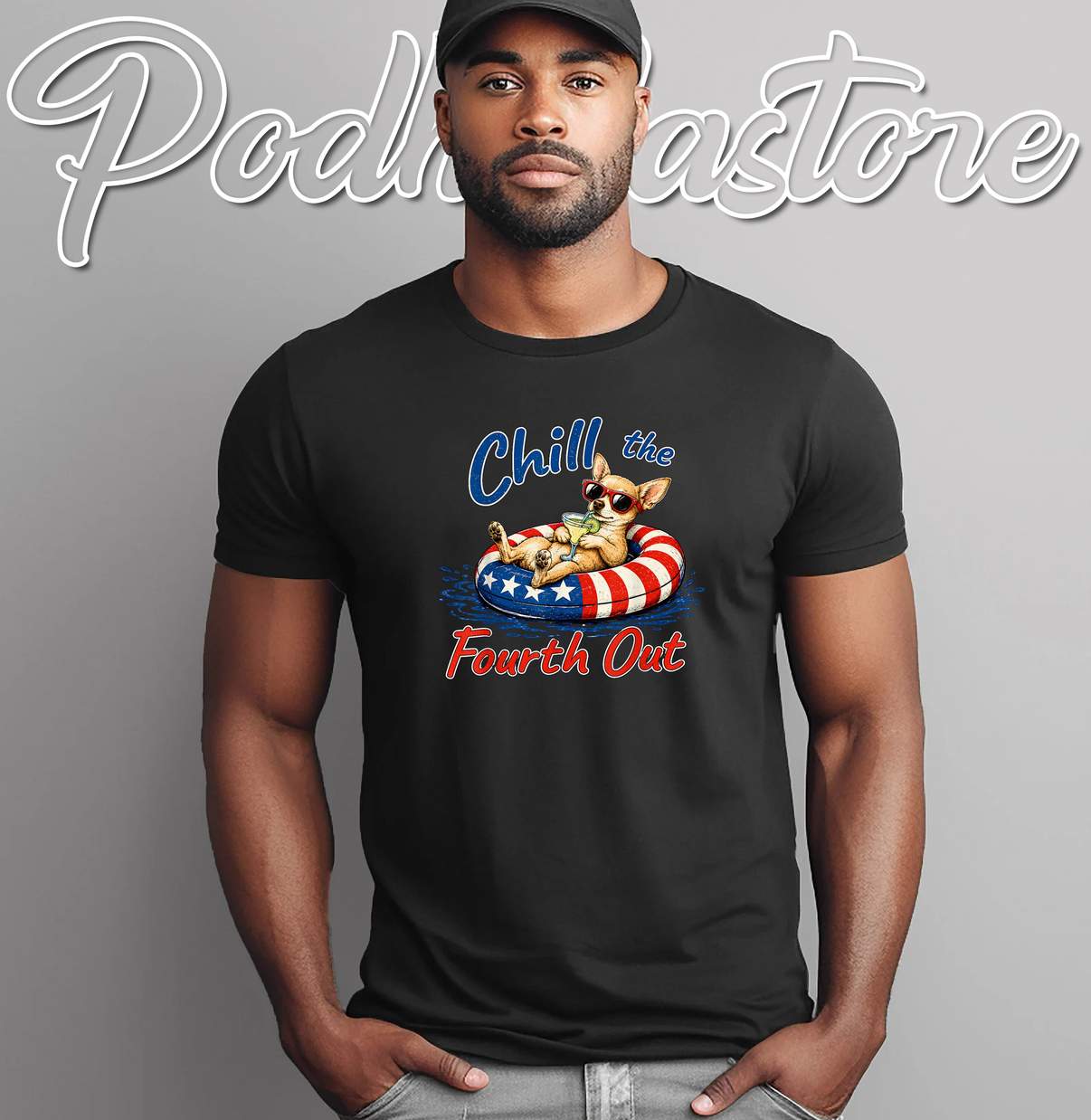 Chill The Fourth Out Chihuahua Shirt Funny Dog Lover Summer Apparel