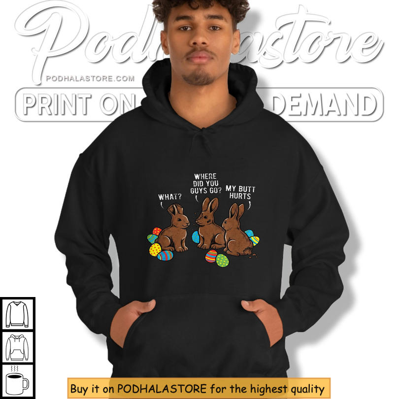 Chocolate Bunny Joke Graphic Kids Easter Shirts Funny Easter Kids Outfit